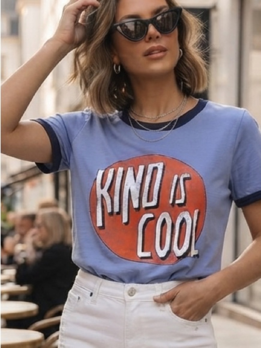 Kind is Cool Graphic Ringer Tee